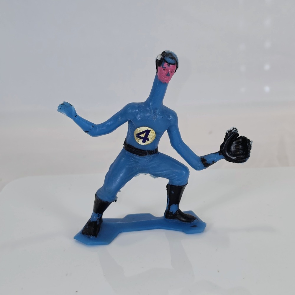 Vintage 1970s Mr Fantastic Bootleg Action Figure Marvel Knockoff Plastic Toy